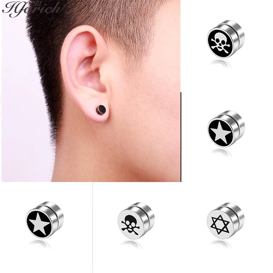

Hfarich No Hole Magnet Earrings Keepsake Generous Best Lovers Jewelry Wholesale Super Hero Men Simple Accessories For Women Love