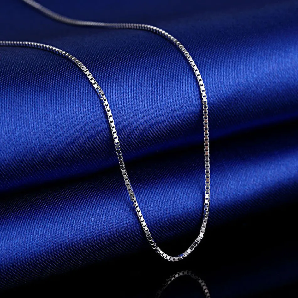 Ювелирные изделия из бутика оптом 925 пробы Серебряное ожерелье Женская подвеска с цепочкой из нескольких стилей на выбор 46 см