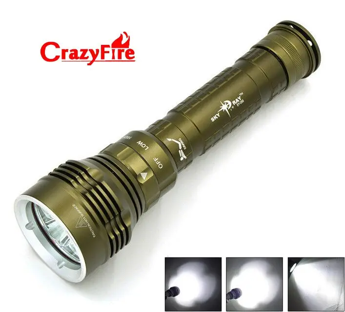 6000LM Hight Light LED Diving Flashlight Torch Lamps Waterproof for