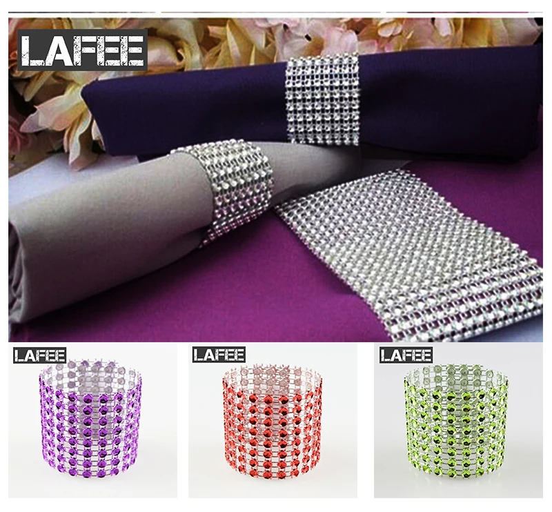 

Free Shipping 100pcs/lot rhinestone napkin rings for wedding table decoration,nickle or rose gold plating