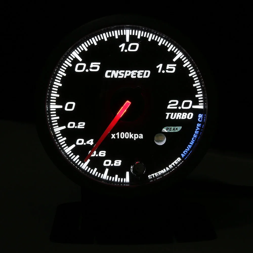 CNSPEED 60 мм 12 в автомобильный турбо Boost Gauge 2 бар+ регулируемый турбо Boost контроллер комплект с датчиком освещения YC101411