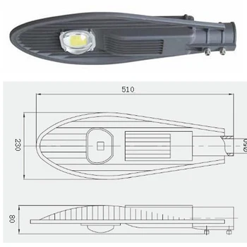 

50W 86-265V LED Street Road Light Lamp IP65 50mm Caliber