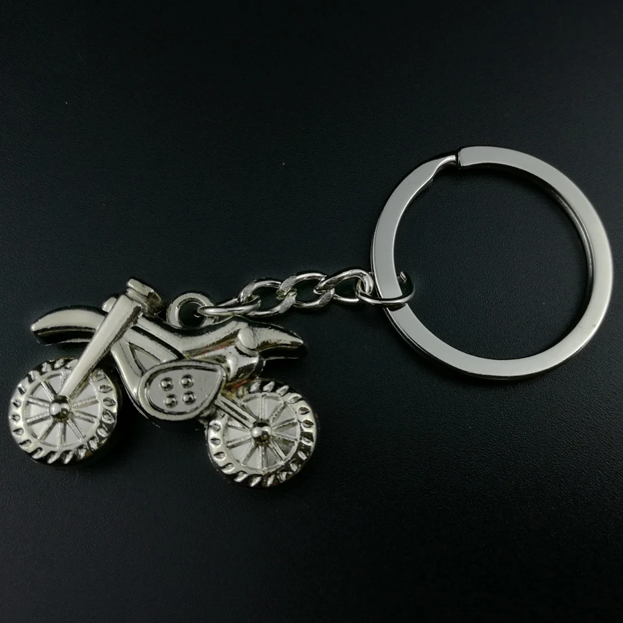 10PCS Personalized Cool Motorcycle Keychain Metal Keyring Car Keyfobs