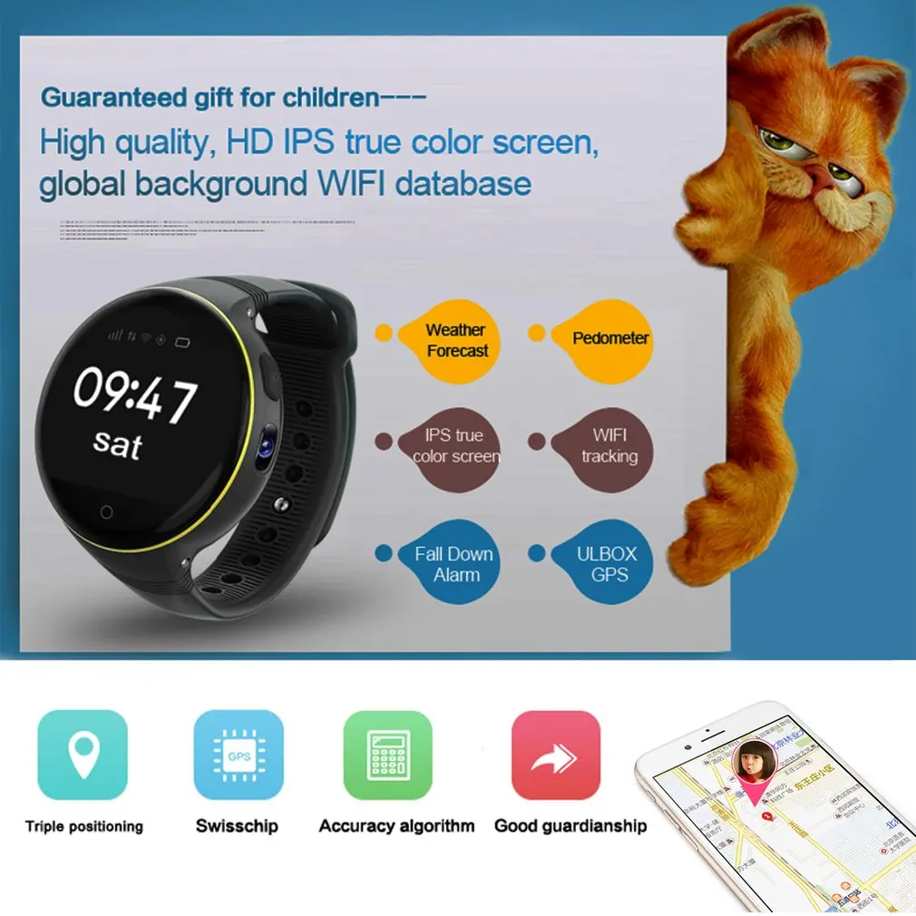 Gps LBS WiFi S668 Детские Смарт-часы с Rround экраном SOS Поддержка sim-карты пульт дистанционного управления для детей безопасное позиционирование на нулевое расстояние