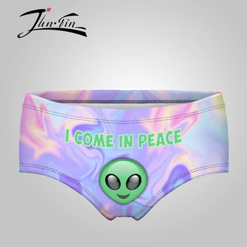 

New come in peace alien Sexy women panties girls briefs calcinha Underwear Lady lingerie Intimates