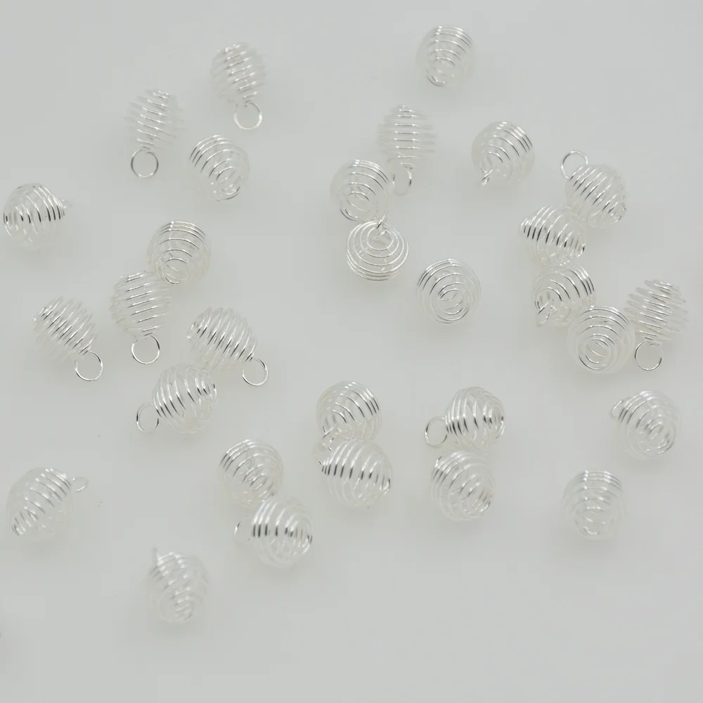 500 шт./лот спираль из бисера Клетки Подвески Выводы 8 мм диаметр Jewellery DIY Поиск