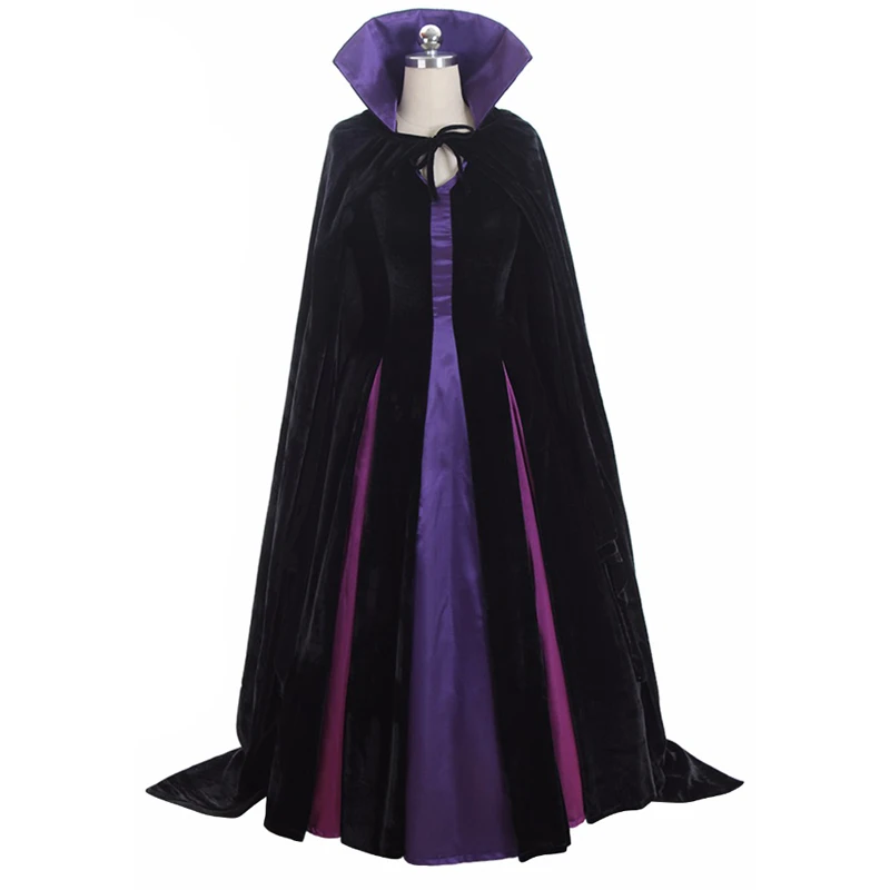 Aurora Maleficent Costume Cosplay Evil Queen Vestito Cosplay Con Mantello 11