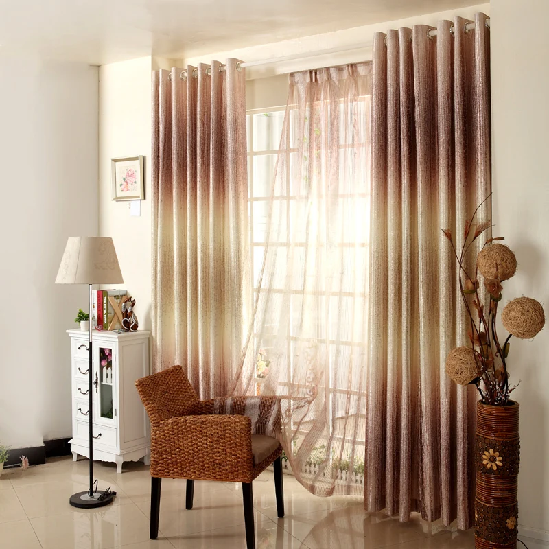 Investigación de la ventana tela breve cortina moderna para el