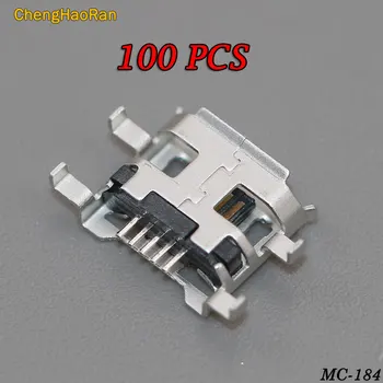 

ChengHaoRan 100pcs Micro USB Connector heavy plate B type 5pin 0.72mm have curling side Female Jack For Mobile Mini USB repair