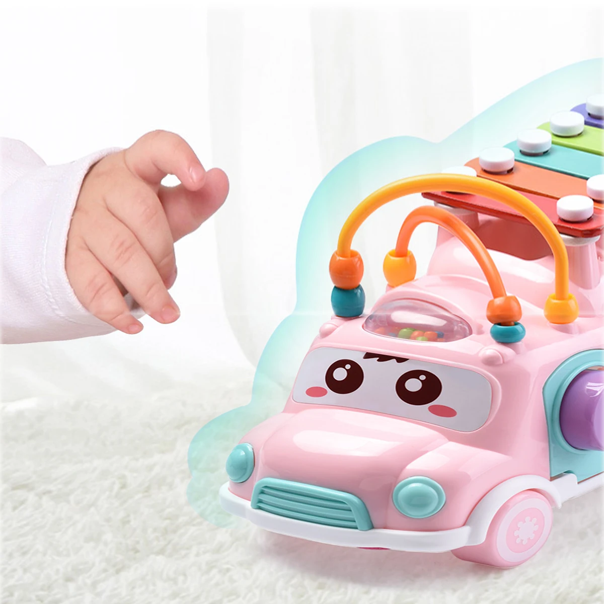 Dadaism детская пластиковая игрушка для маленьких мальчиков и девочек, 7-Note, ксилофон, музыкальные игрушки «автобус», талант для развития ума, музыкальные игрушки