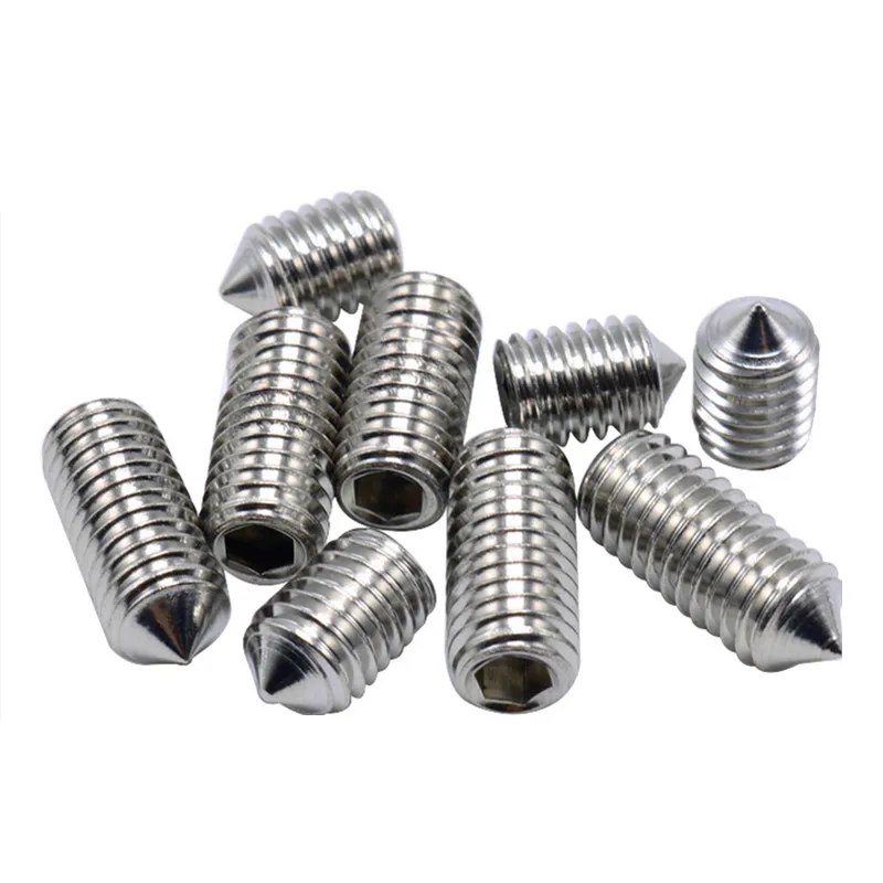 10pcs M6 Stainless steel tip set headless screws Inner Hex screw full