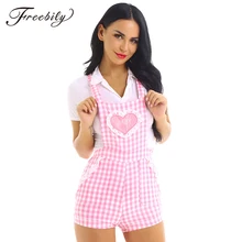 Модная женская Милая школьная одежда; детские лоскутные регулируемые лямки с перекрещивающимися на спине клетчатыми принтами; короткие комбинезоны с шортами