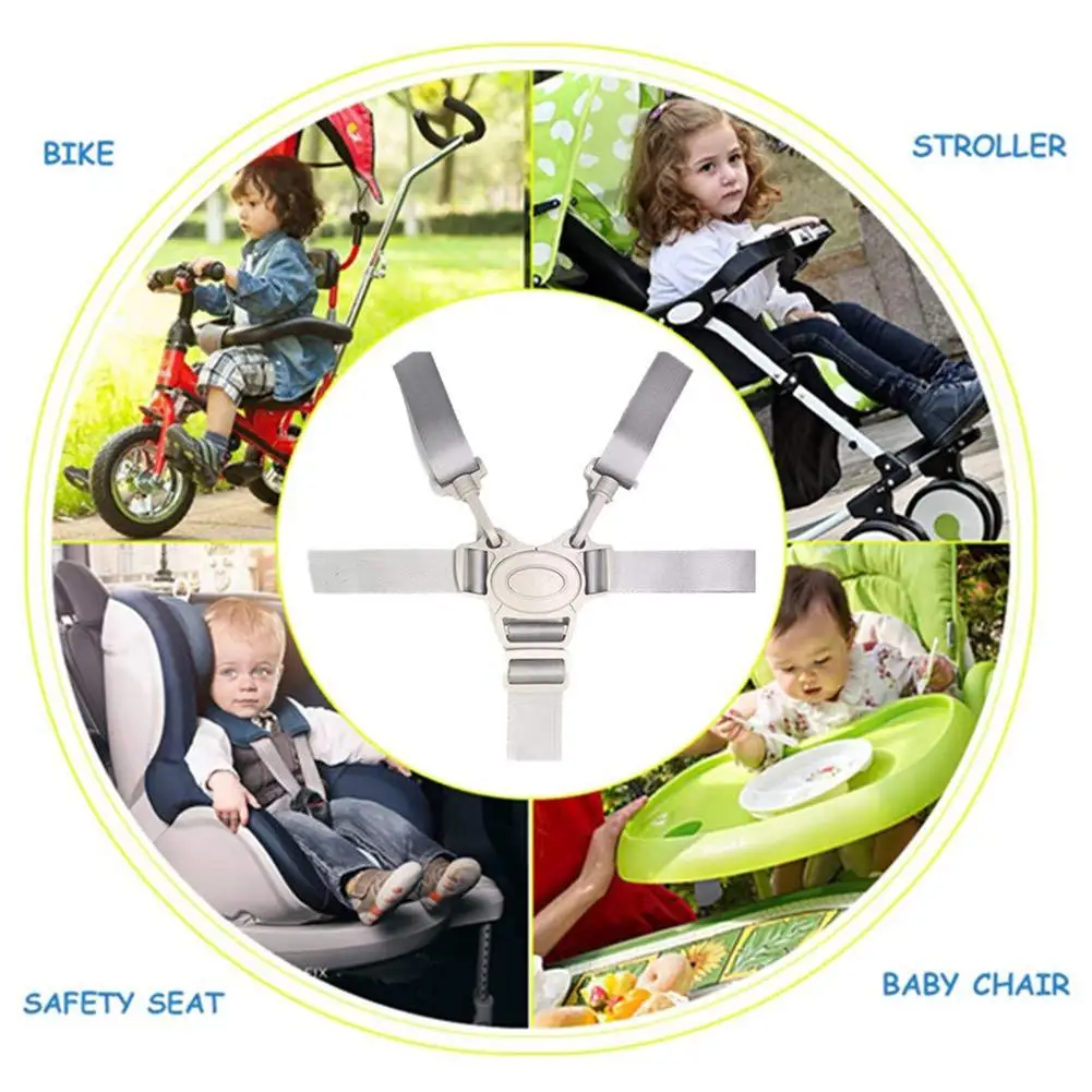 2 шт. Багги 5 точечный ремень безопасности для малышей для обеденного стула ремень безопасности Универсальная коляска Жгут Регулируемый ремнем для коляски