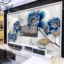 Фото настенная Ткань 3D Современные Простые и теплые цветы Настенная гостиная диван спальня художественная настенная бумага домашний декор настенные покрытия