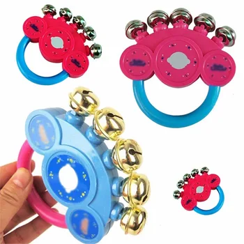 

New Baby Toys Plastic Hand Jingle Shaking Bell Funny Hand Shaking Bell Kids Rattle Toddler Music Toy Ramdom Color