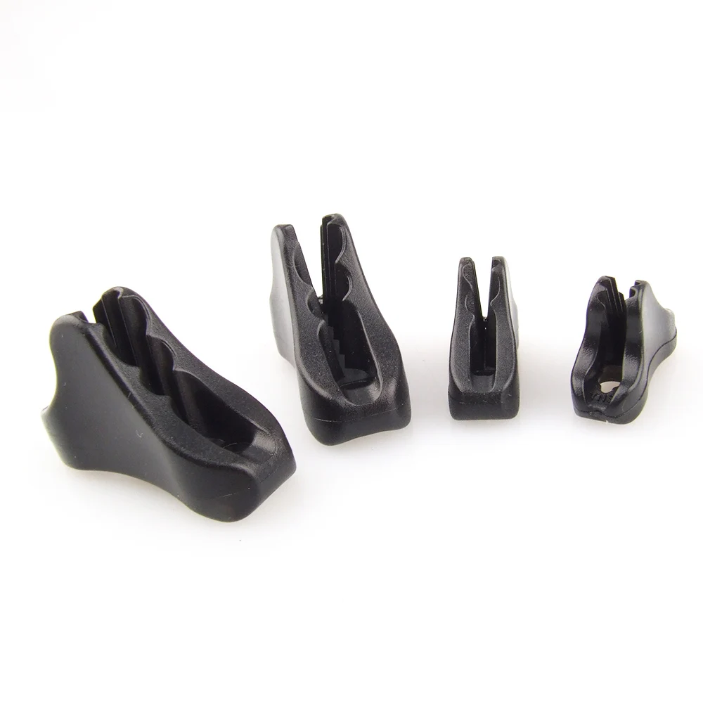 10Pcs Black Plastic Camping Tent Guyline Runners Cord Rope Tensioners L