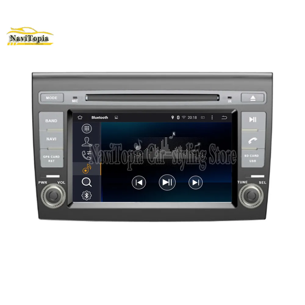 Perfect NAVITOPIA 7inch 4G RAM 64G ROM PX6 Six Core Android 9.0 Car DVD Player GPS Navigation for Fiat Bravo 2007 2008 2009 2010- 5