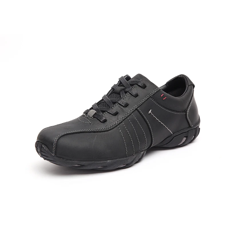LINGGE Brand Business Style Men's Shoes Genuine Leather lace-up Men Shoe Rubber Sole Brown Male Shoe Comfortable Casual Shoes