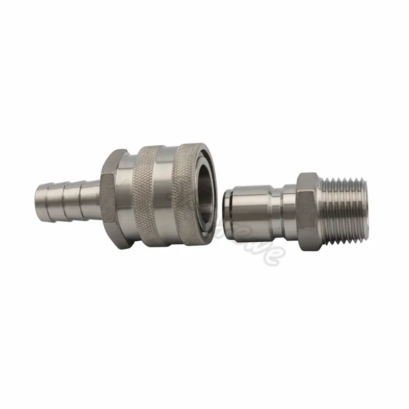 Stainless Steel Female Quick Disconnect Connect Set 12barb for Home Brewing Beer Kettle Mash Tun Pump Wort Chiller Fitting (27)