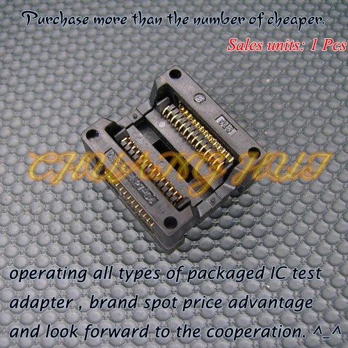 

OTS-28-1.27-04 SOP28/SOIC28 IC Test Socket / Programmer Adapter / Burn-in Socket 1.27mm Pitch(300mil)