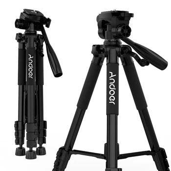 

Andoer TTT-663N Professional Portable Travel Aluminum Camera Tripod for SLR DSLR Digital Camera Tripod with Phone Clamp