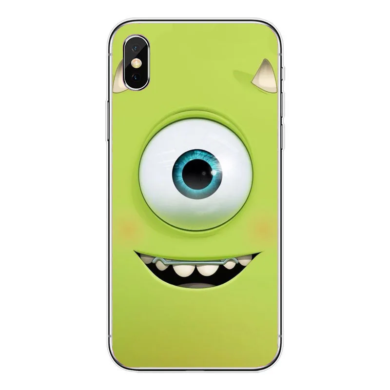 Cute Monsters University Mike Wazowski Slim Soft TPU Phone Case For iPhone 5s SE 6 6SPlus XS Max 8 8plus XR Case - Color: TPU