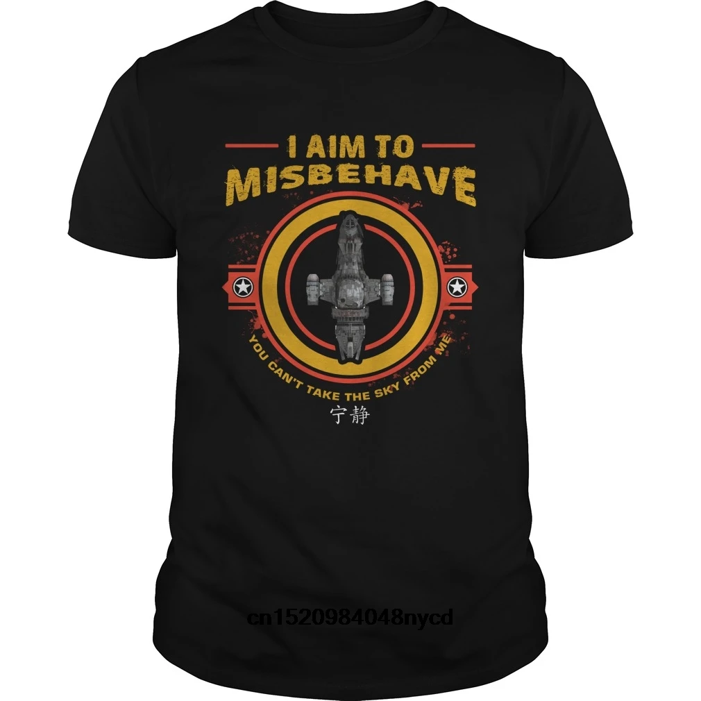 funny t shirts I Aim To Misbehave Serenity 2018 Fashion tshirt men t-shirt | Мужская одежда