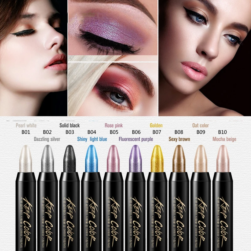 ROREC тени для век Карандаш большой Smokey Eyes Shimmer Eye Shadow Stick Jumbo Liner блеск макияж