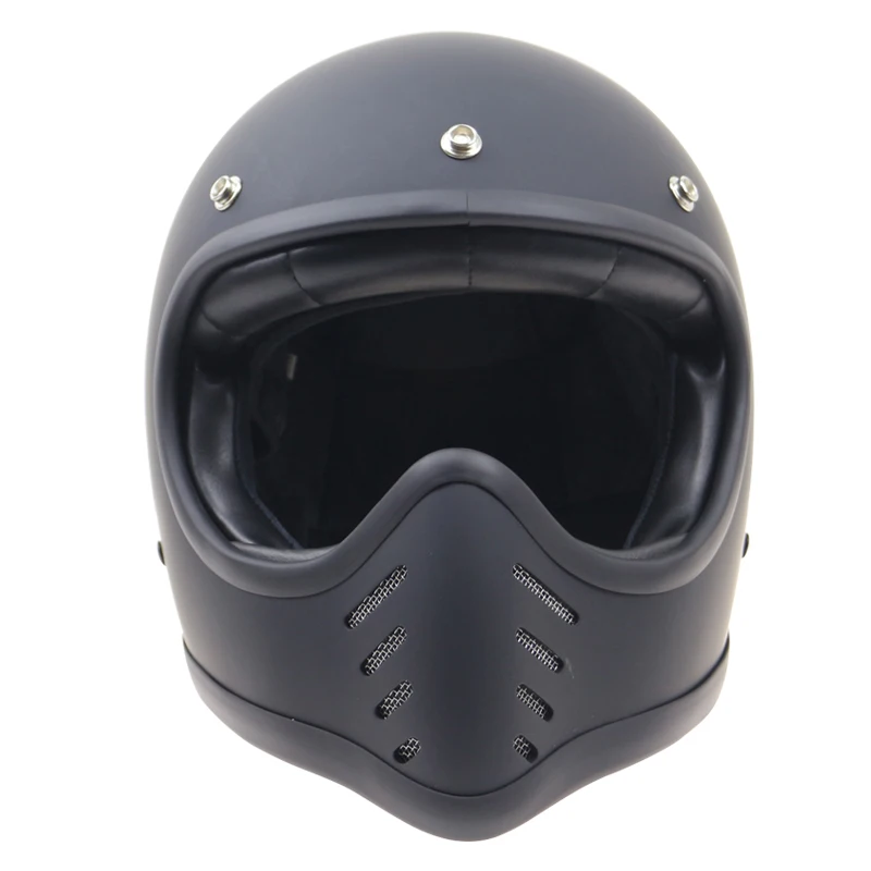 Мотоциклетный шлем в стиле ретро на все лицо старого велосипеда для Cafe racer может