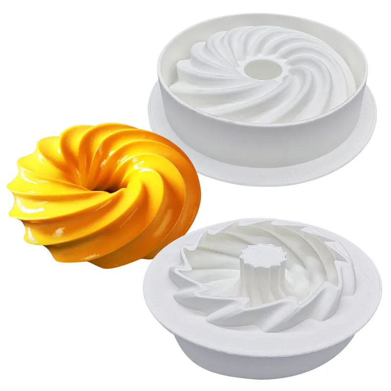 

SHENHONG New Spiral Cake Decoration 3D Cake Moulds Silicone Mold For Baking Mould Bakeware Chocolate Tools Pastry Pan
