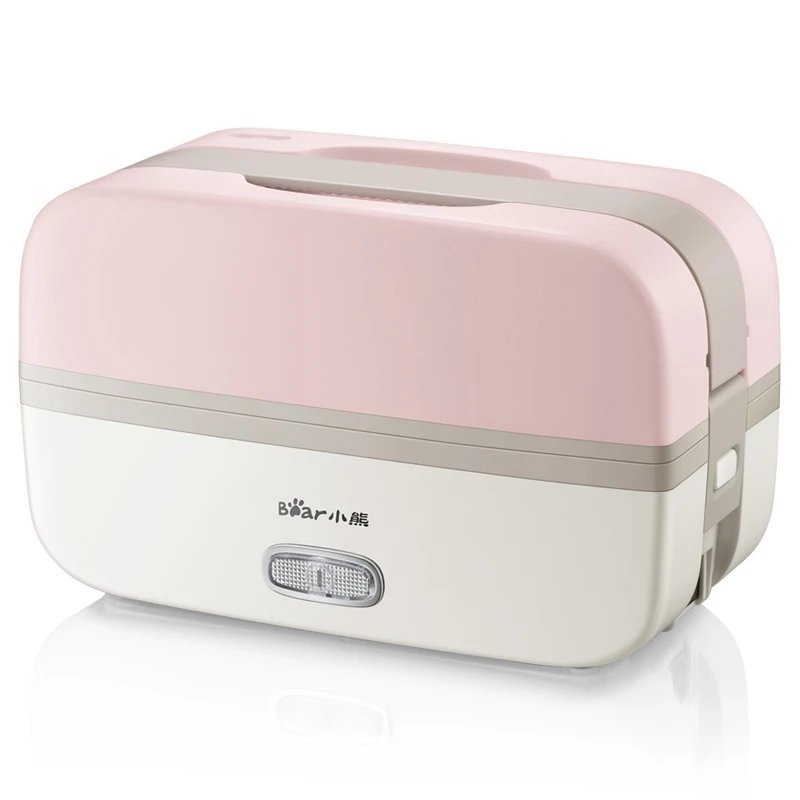 

2L Electric Lunch Box Double Layer Insulation Pluggable Heating Cooking Rice Rice Cooker Fresh-keeping Separation Liner