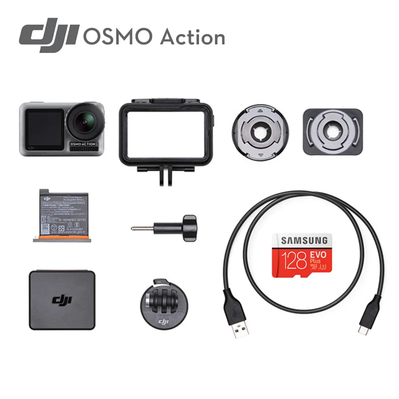 DJI Osmo Экшн-камера с двойным экраном, ручной гиростабилизатор DJI, водонепроницаемая профессиональная камера PK GoPro HERO7 камера