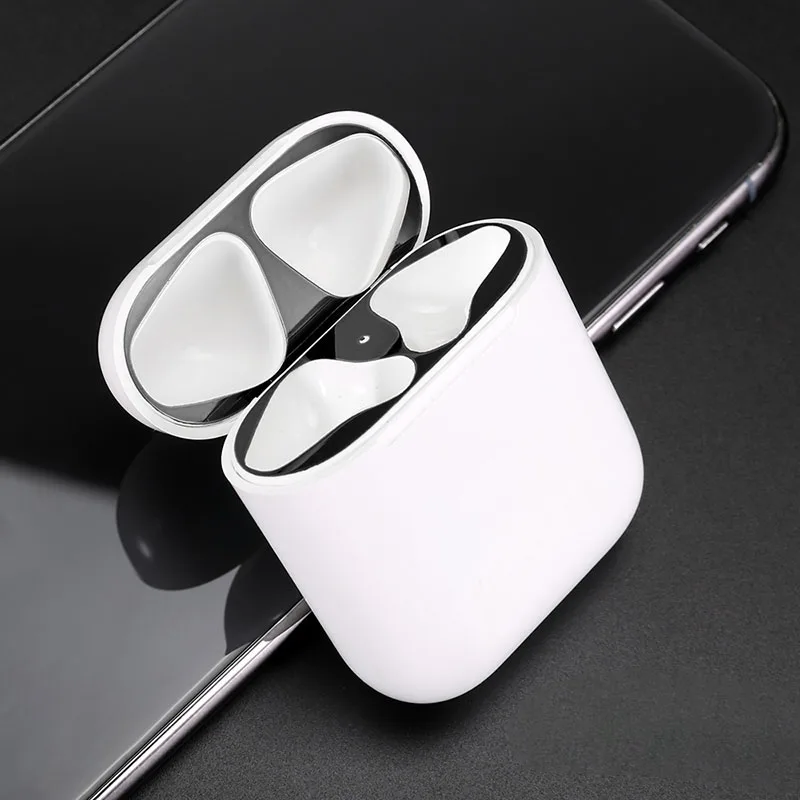 

Dust Guard Gold Plating Protection Sticker Cover Metal Plate for Airpods @JH