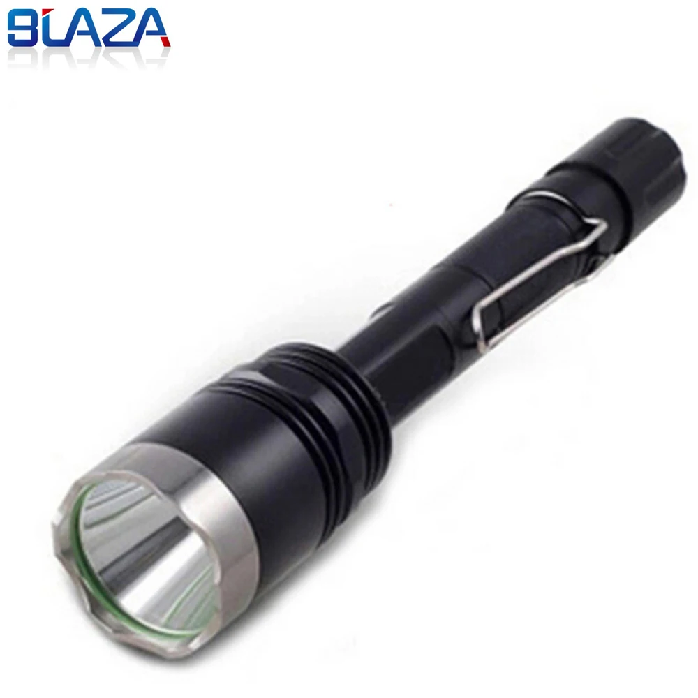 CREE T6 Linterna Torch 1000 lumens 18650 Battery Outdoor Self Defense Flashlight Stainless Metal Pocket Fishing Lamp | Лампы и
