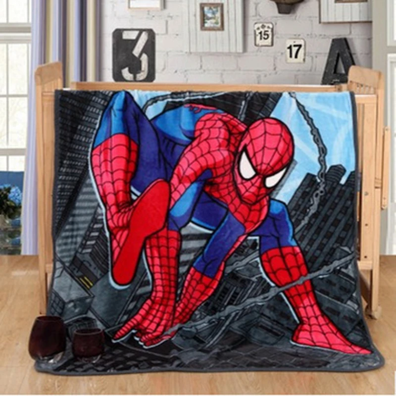 

2019 New Soft Monster Superman Ultraman Iron Man Spider-man Boy Cartoon Children Cozy Blankets