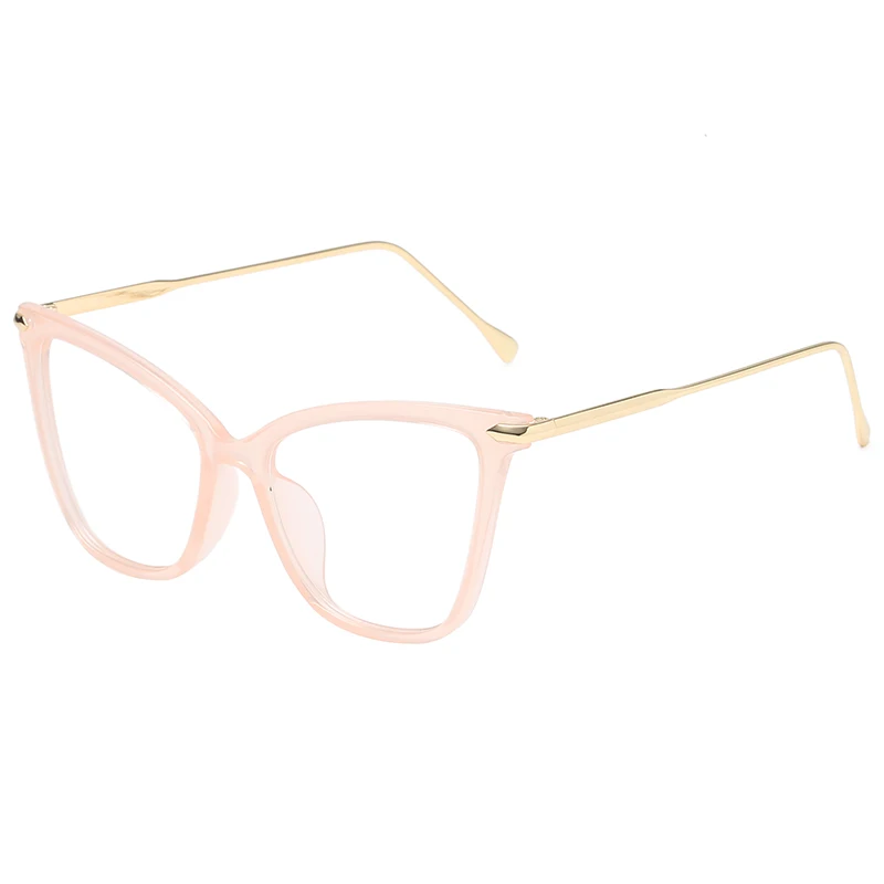 Longkeader, модные разноцветные оправы для очков кошачий глаз, женские ретро очки, оправа для женщин без градусов - Цвет оправы: pink frame