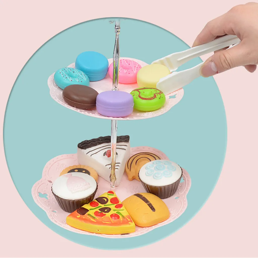 Simulation Mini Macaron Dessert Tower Shop Pretend Play Set Educational Toy Giftd Play Toy Accessories M0522