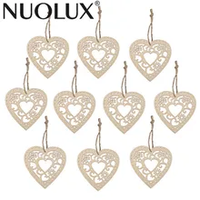 10 шт. деревянный полый цветок сердца со струной для рукоделия Свадебная вечеринка украшения висячие орнамент