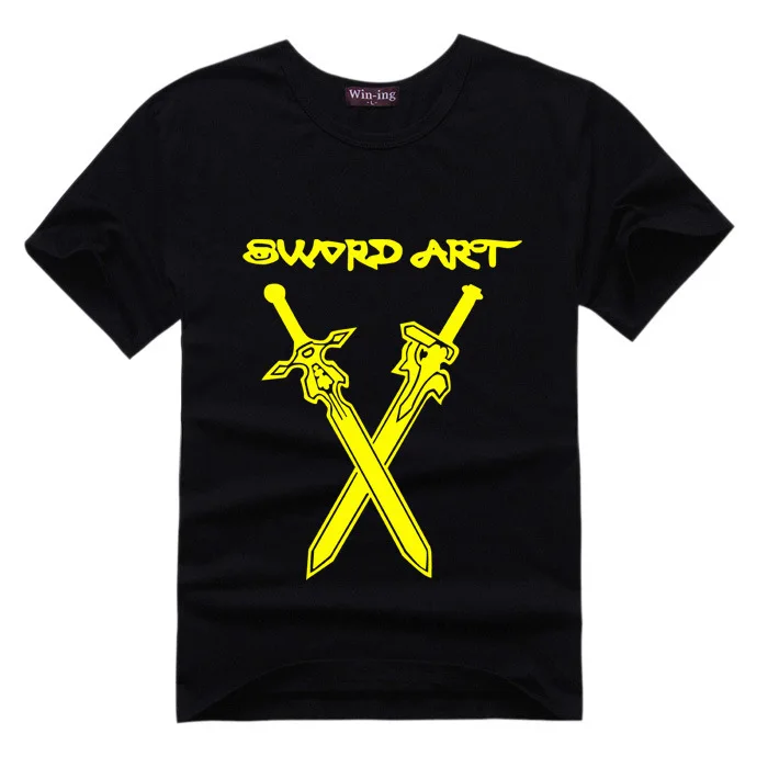 Sword Art Online T shirt man Anime SAO Cotton Short Sleeve T Shirt for