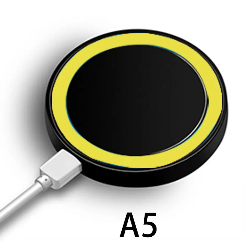 Q5 QI Беспроводное зарядное устройство универсальное 5 В/1.5A низкая мощность беспроводной зарядный коврик ультра дешевый портативный беспроводной зарядный торт - Цвет: A5