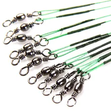 60 шт. леска для ловли нахлыстом 15 см/20 см/25 см с Вертлюги Из Нержавеющей Стали Вертлюги Vislijn плетеная леска Peche