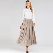 Юбки большого размера Faldas Mujer Moda abaya Дубай Длинные макси с высокой талией женские плиссированные юбки одежда Jupe Longue Femme Falda Larga