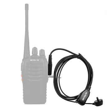 

Quality 2pcs Acoustic Tube PTT Mic Earpiece Walkie Talkie Headset For Retevis RT22 H777