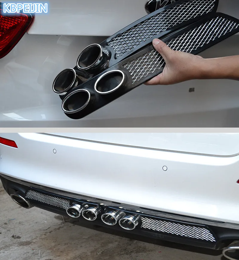

2PCS 3D Car Carbon Chrome Exhaust Tail Pipes Bumper Stickers For Dodge charger journey challenger caliber caravan accessories