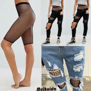

Women Sporty Fishnet Mesh Legging Cycling Shorts Hot Pants Sexy Black Stockings