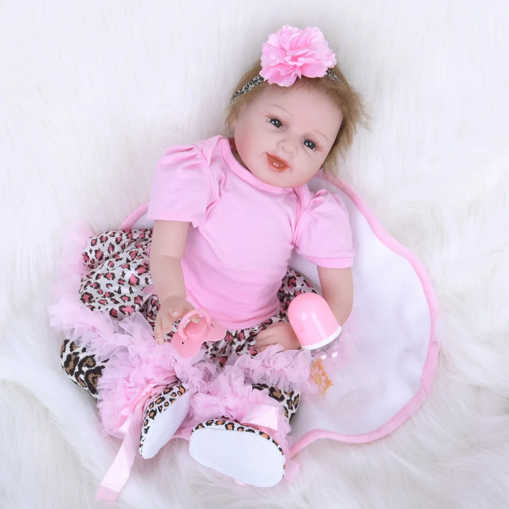 new 55cm Cloth Body Reborn Boneca Fashion Baby Dolls For Princess