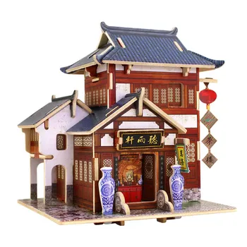 

ROBOTIME 3D Wooden Model Building Kits Assembly Puzzle Games Chinese Style Home Decoration Educational Toys for Children Girls