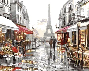 

Wall Landscape Oil Painting By Numbers Home Cuadros Decoracion Pictures Canvas Oil Painting hand painted oil painting 40X50CM