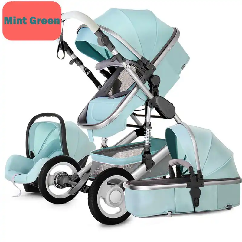 baby sleeping in pram bassinet