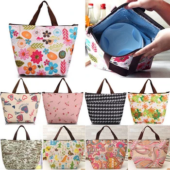 

Portable Shipping Bag Flower Oxford Picnic Thermal Bag Neoprene Lunch Bag Food Cooler Bags Thermal Women Handbag (00121)